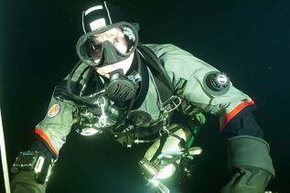 It’s dark and cold down there but Brown and his team had the latest in illumination equipment as well as dry suits. Photo/submitted
